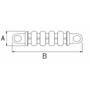 Molla ormeggio Inox silenziata